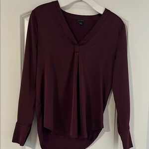 Ann Taylor Deep Burgundy Blouse
